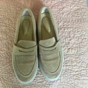 Tan Suede Loafers for Women
